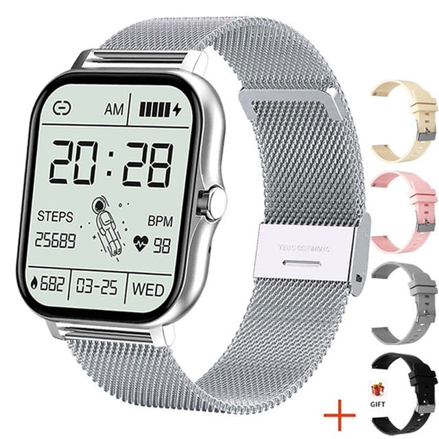 Montre connectée de Sport GTS 2 P8 plus pour hommes et femmes, entièrement tactile, moniteur de fréquence cardiaque, moniteur d'activité physique, Bluetooth, appel, boîte incluse